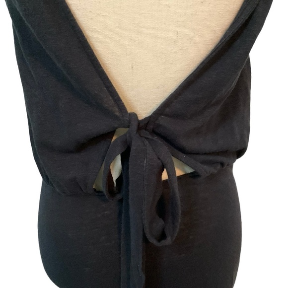 FP Beach Black Linen Dress Free People Size Small Swim Cover Up - Picture 4 of 10